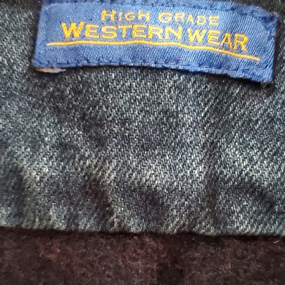 Pendleton High Grade WESTERN Wear denim Blanket Jacket WOOL star Insert Medium - Picture 7 of 13